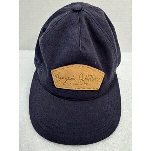 Mangrove Outfitters Fly Shop Adjustable Hat Navy w/ Brown Leather Accents